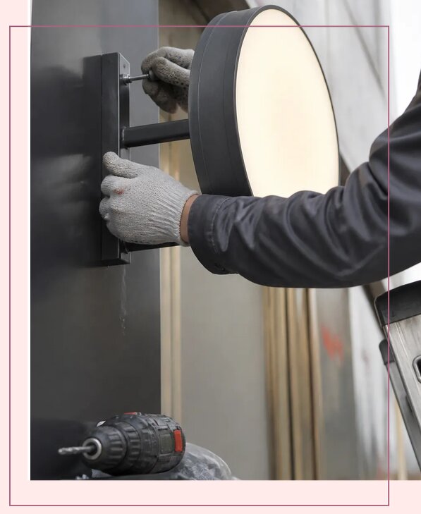 Изготовление круглого светового короба на заказ в Лобне